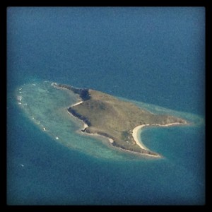 aerial view of manubada island