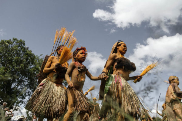 Goroka, 2014. People from Marawaka, Eastern Highlands Province.