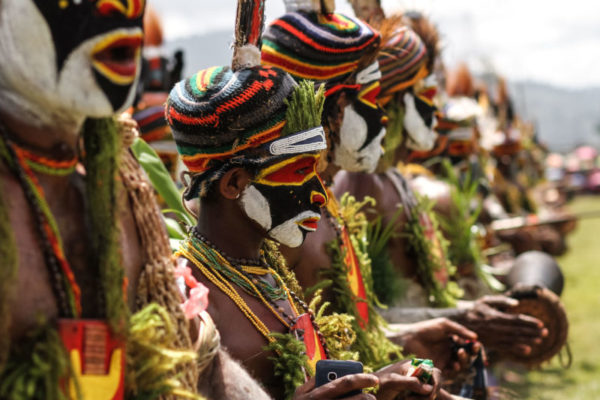 Goroka, 2014. Young men from the Mara group.