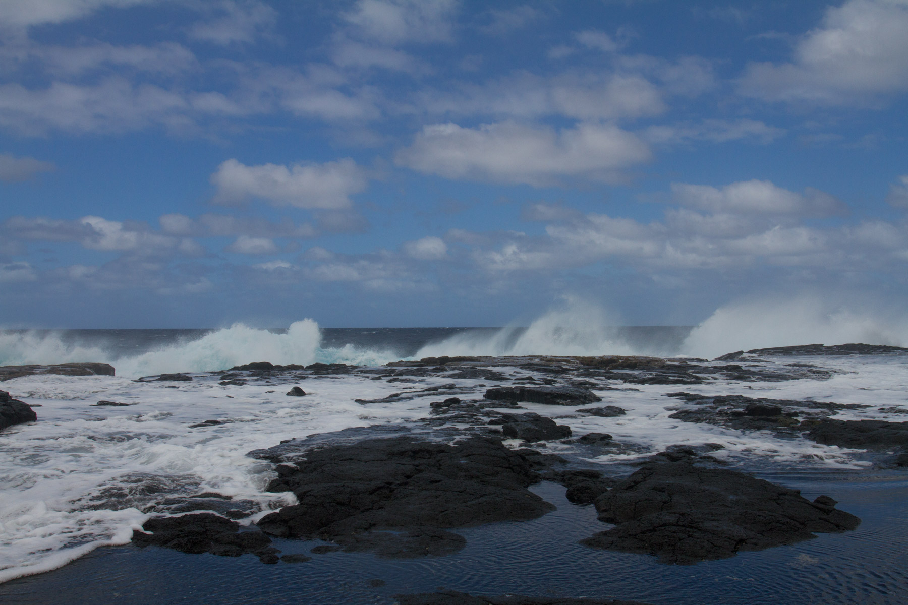 The volcanic coastline of Savai'i