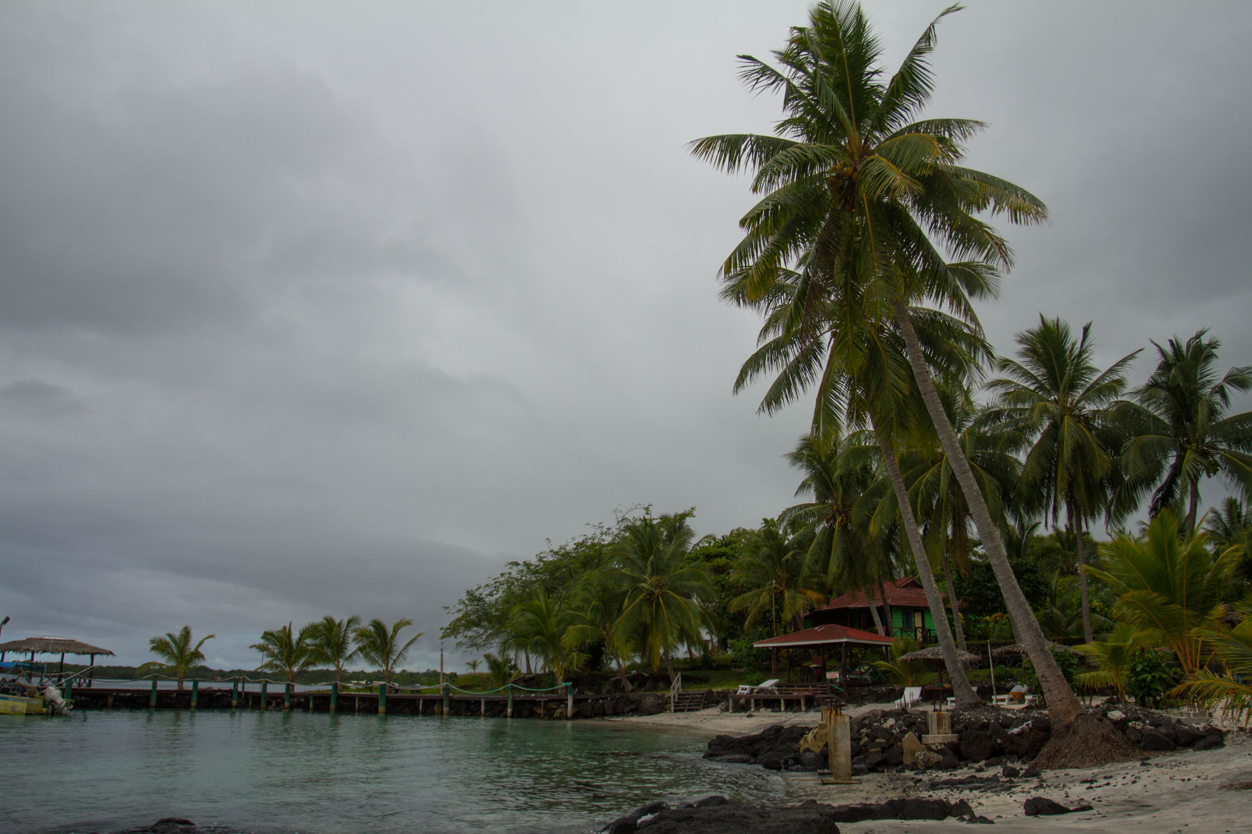 The small enclosed beach