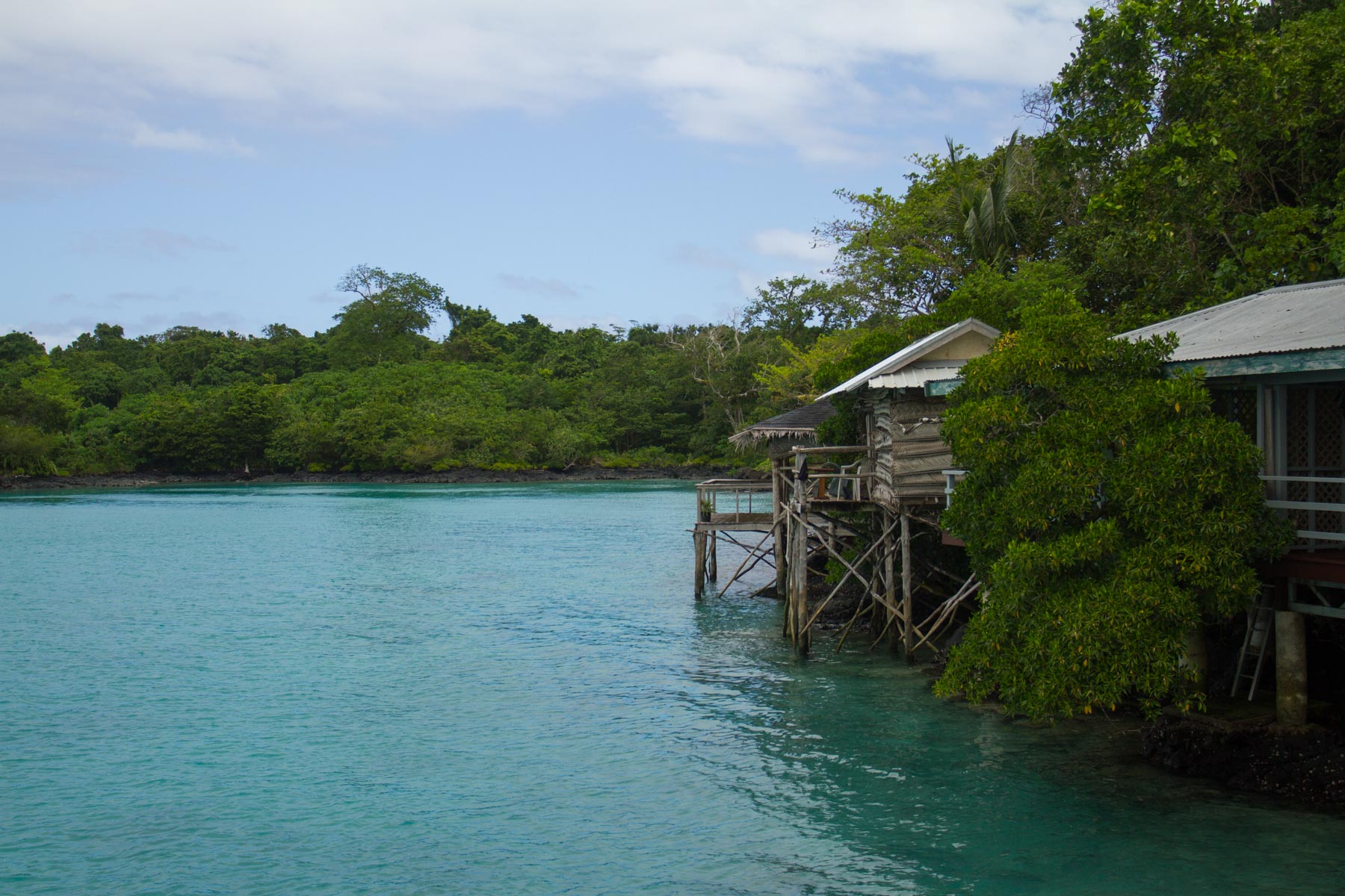 A translucent lagoon near the harbour on Savai'i