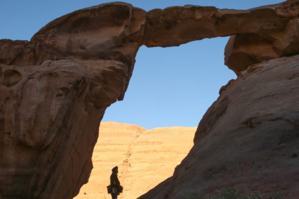 The Rock Bridge of Um Fruth, a naturally formed bridge more than 15m above the ground.