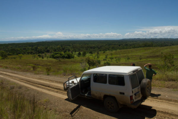 Stopping for a break to look over the spectacular valley leading to Iokea.