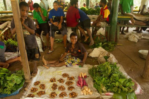 Fresh produce on sale at the Kerema market.