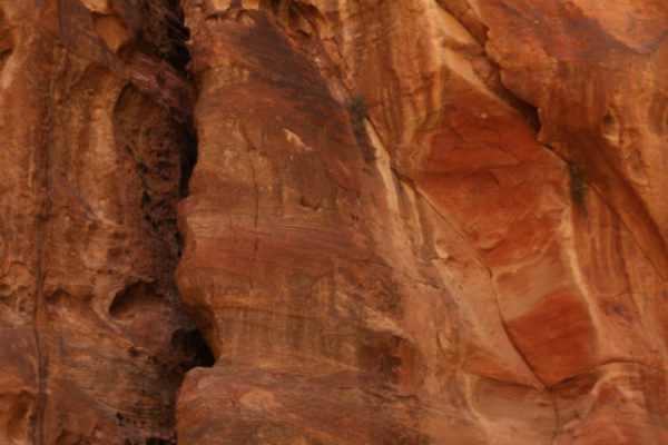 Haunting faces seem to appear on the rock, following your steps as you move deeper through the canyon.