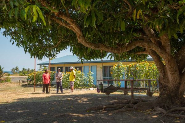 Papa, Central Province, 2018. The newly built Papa Preschool. Classes used to take place informally beneath the mango tree until a formal structure was built, complete with tiny tables and chairs and bright alphabet letters lining the walls.