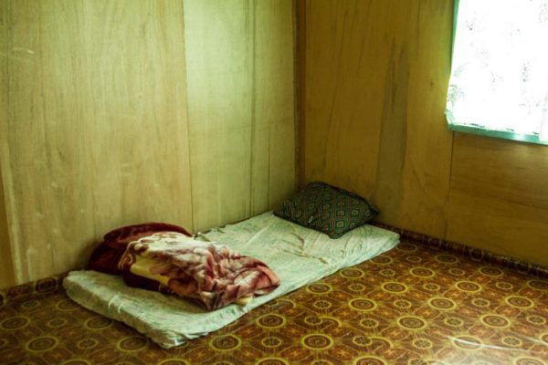 Hides, Hela Province, 2015. A simple room at a rehabilitation and protection centre for women who have suffered from domestic violence.