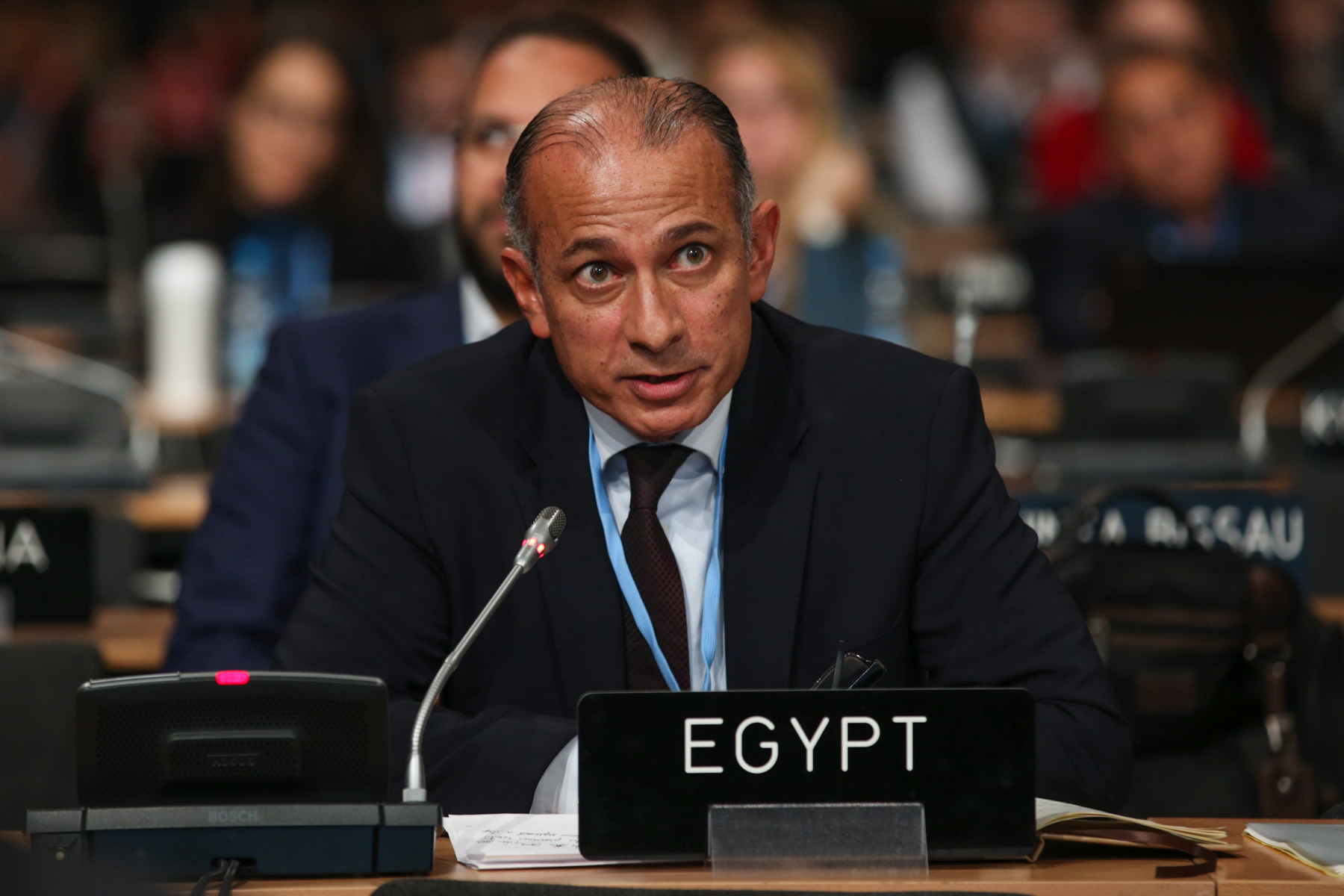 COP24, Katowice, 2018. Wael Aboulmagd, Egypt, speaking on behalf of the G-77/China.